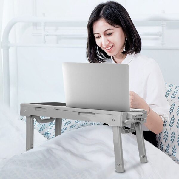 Foldable Laptop Desk Bed Notebook Desk Breakfast Tray Bed Desk Bedroom Table 2
