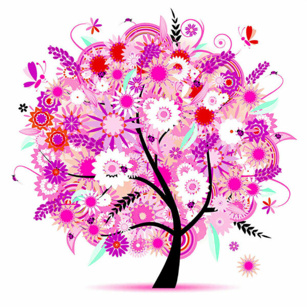 4pcs Four Seasons Tree 5D DIY Diamond Painting Crystal Embroidery Arts Kits 2
