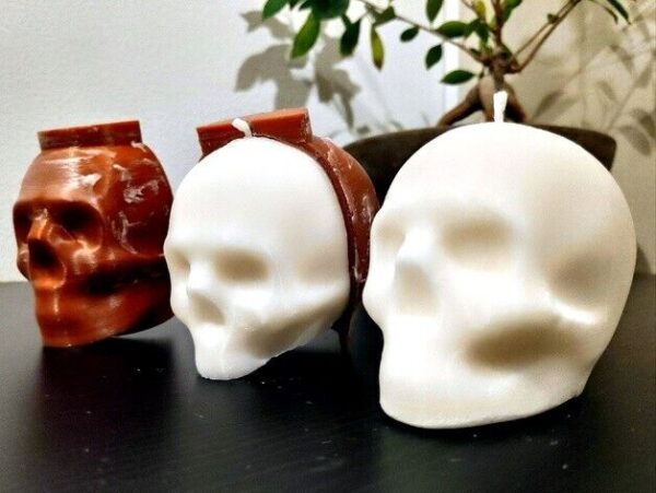 Skull Candle Wax Mold - USA Made, Set of 2 1