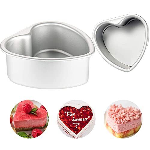 s-l960 - 2024-01-10T164404.443 Heart Shaped Cake Pans For Valentine's Day And Home Baking 4 Inch And 6 Inch Set