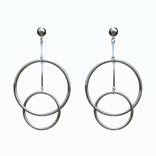 s-l960 (40) Maya's Grace Interlocking Circle Hoop Loop Dangling Earrings for Women