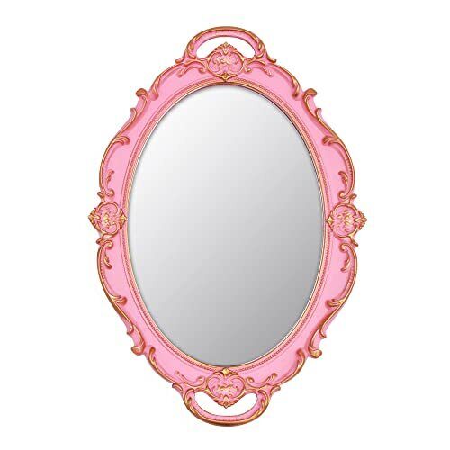 s-l960 (6) YCHMIR Vintage Mirror Small Wall Mirror Hanging Mirror 14.5 x 10 inchs Oval Pink