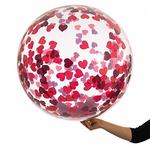 s-l960 36" Red Heart Confetti Balloon wedding Baby Shower Birthday Valentine's 10 Pks