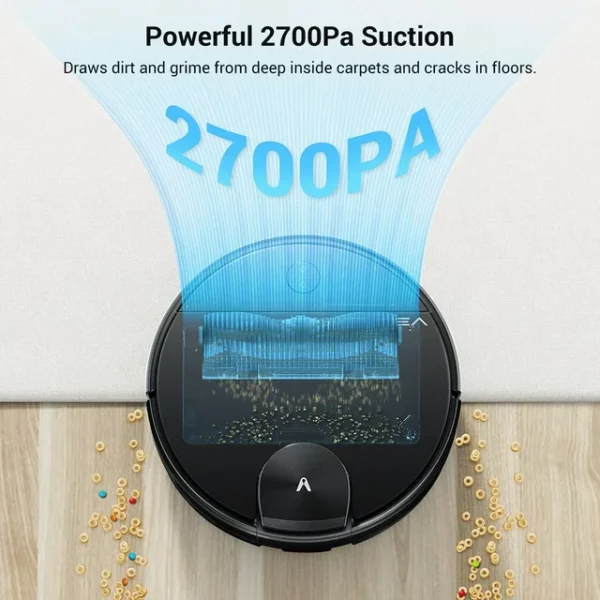 Viomi Smart Robot Vacuum V3 Max - Duster Vacuum & Mop for Multi Floors, Black 3