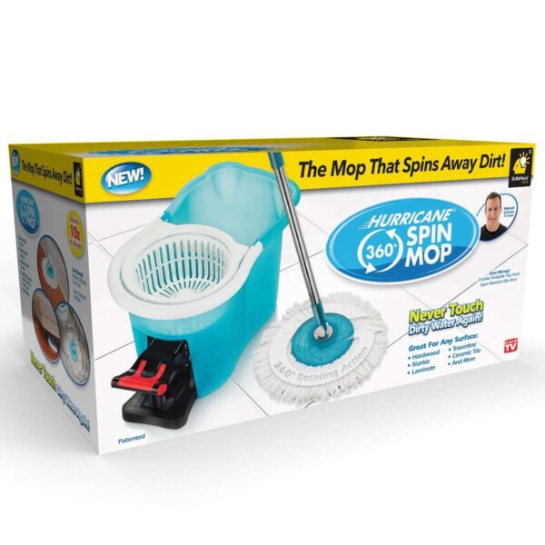 Hurricane Spin Mop Home Cleaning System by BulbHead - Floor Mop with Bucket 2