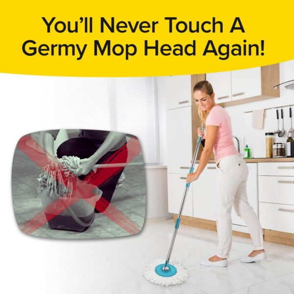 Hurricane Spin Mop Home Cleaning System by BulbHead - Floor Mop with Bucket 3