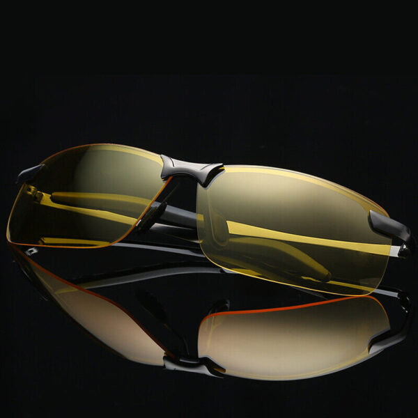 "Tac HD Polarized Night Vision Glasses for Men | Driving Sport Pilot Aviator Sunglasses" 4