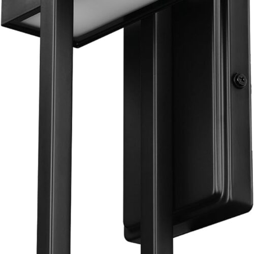 Globe Electric 12W LED Integrated Outdoor Wall Sconce - Matte Black Finish, 400 Lumens, 3000 Kelvin, 80 CRI - Weather Resistant for Stylish Outdoor Lighting, Patio and Front Porch Décor
