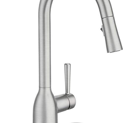 Moen Adler 87233SRS Pull Down Kitchen Faucet | Spot Resist Stainless | Power Clean, Retractable Wand, ADA Compliant | Classic Style, Fashion-Forward Design | Durable and Long-Lasting