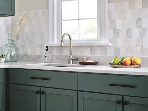 Moen Adler 87233SRS Pull Down Kitchen Faucet | Spot Resist Stainless | Power Clean, Retractable Wand, ADA Compliant | Classic Style, Fashion-Forward Design | Durable and Long-Lasting 3