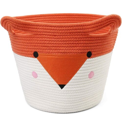Cotton Rope Storage Basket for Nursery Toy Woven Basket Organizer Laundry Hamper