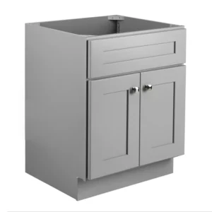 Design House 587071 Brookings 24x21 Unassembled Modern 2-Door Shaker Bathroom Vanity Cabinet Only - Gray