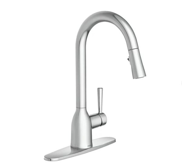 Moen Adler Chrome Single Hole Pull-Down Kitchen Faucet - One-Handle, Model 87233 1