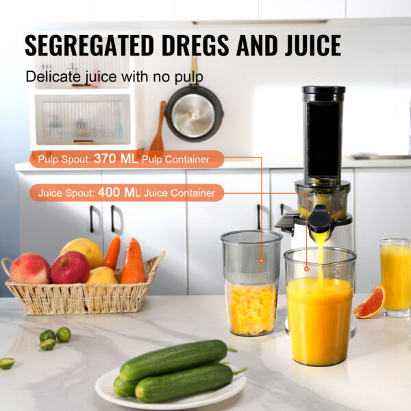 VEVOR Masticating Slow Juicer Machine Electric Cold Press Squeezer Vegetable 3