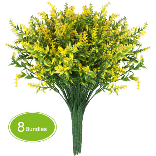 sdfgdf Artificial Flowers Fake Plants Decor 25 Bundles Hanging Outdoor Home Yard Garden