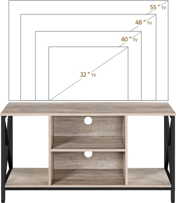 Topeakmart TV Stand for up to 55 Inch TVs - Media Entertainment Center with Storage Shelves for Living Room, Ideal TV Table for Small Spaces 2