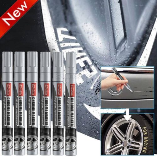 6x Metallic Liquid Chrome Mirror Marker Pen Waterproof Paint Pens DIY Craftwork
