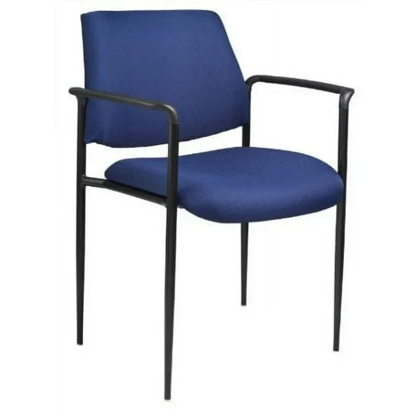 Norstar B9503-BE Square Back Diamond Stacking Chair with Arms - Blue 1