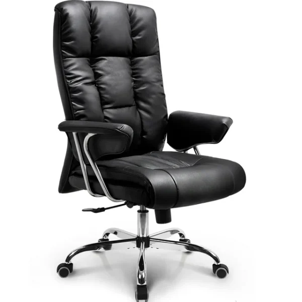 Neo Chair Comfortable PU Leather Office Computer Desk Chair with Recline - Black 1