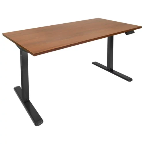 a Mount-It! Extra Wide Electric Sit-Stand Desk with Adjustable Height Standing Desk Computer Desk Home Office