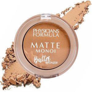 Physicians Formula Mini Matte Monoi Butter Bronzer, Matte Bronzer Powder Face Makeup, Dermatologist Tested, Enriched with Essential Fatty Acids and Pro-Vitamins, Softens, Conditions, and Moisturizes Skin