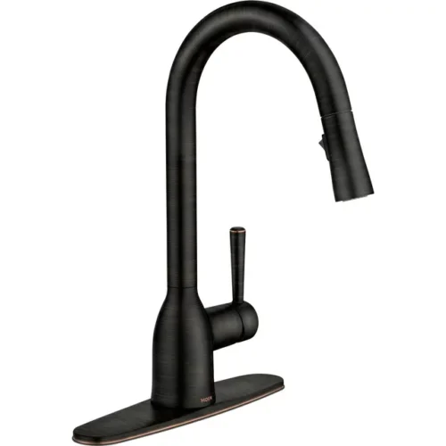 a1 Moen Adler Mediterranean Bronze Single Hole Pull Down Kitchen Faucet - Model 87233BRB