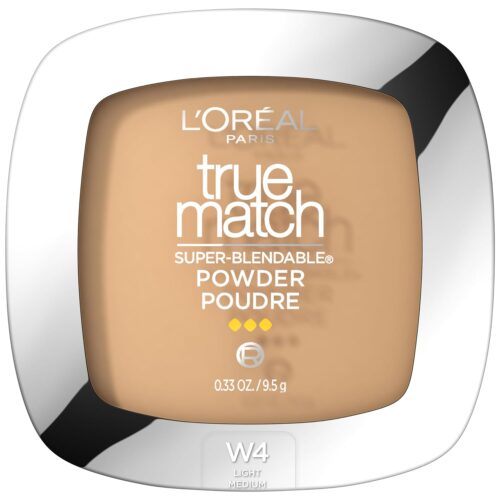 a1 L'Oréal Paris True Match Super Blendable Oil-Free Foundation Powder - W4 Light Medium, 0.33 oz, Packaging May Vary