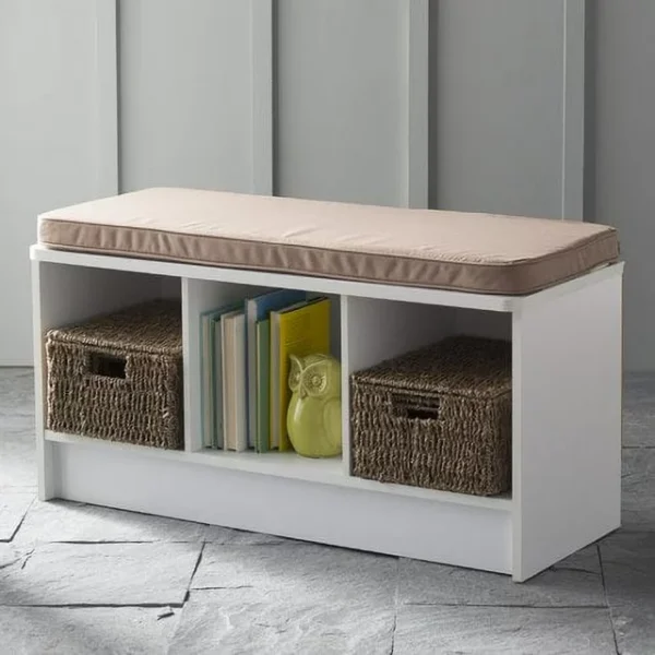 ClosetMaid 3-Cube Entryway Storage Bench - White 2