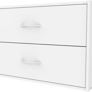 ClosetMaid 1566 Stackable 2-Drawer Horizontal Organizer - White