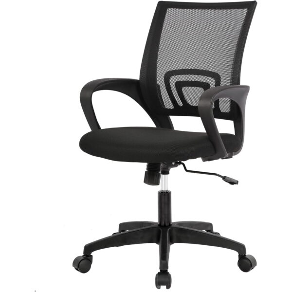 BestOffice Executive Chair with Lumbar Support & Swivel, 250 lb. Capacity, Black 1