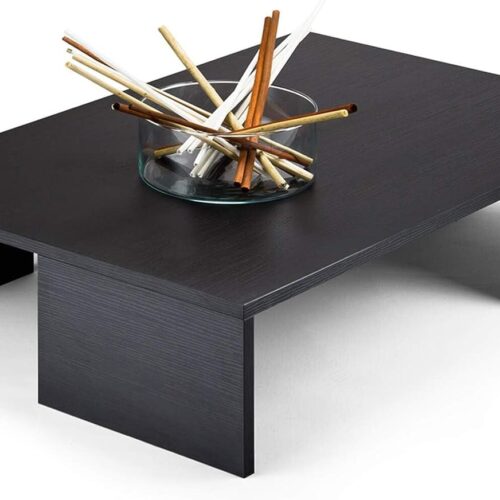a1 Mobili Fiver Rachele Low Coffee Table - Ashwood Black, Laminate-Finished, Modern Italian Furniture
