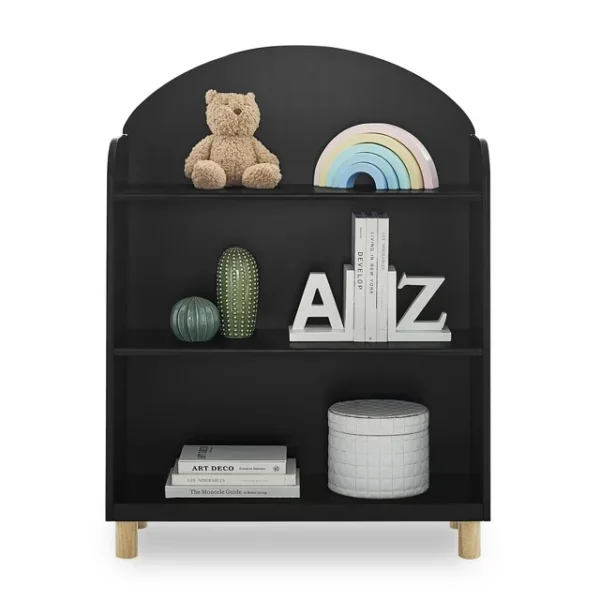 Delta Children Reese 3-Shelf Bookcase - Ebony/Natural Finish 2