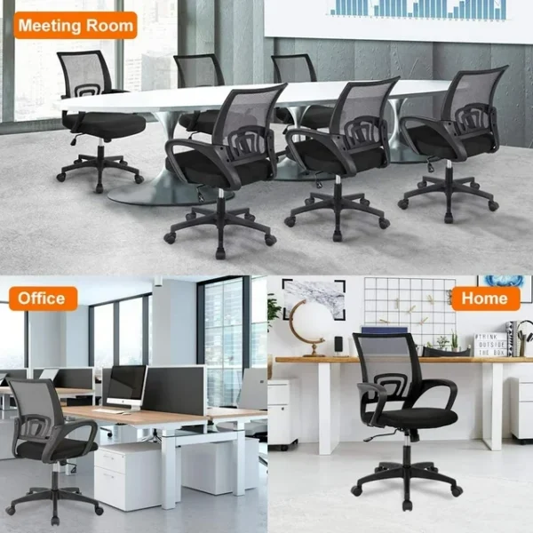 BestOffice Executive Chair with Lumbar Support & Swivel, 250 lb. Capacity, Black 2
