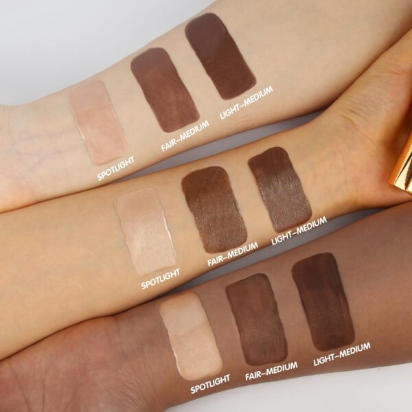 Contour Stick with Cushion Applicator - Liquid Contour Wand - Cream Contour Smooth - Lightweight Liquid Bronzer for Face (02#Fair/Medium) 2