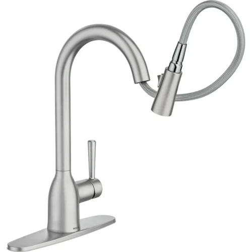 Moen 87233 Adler 1.5 GPM Single Hole Pull Down Kitchen Faucet - Spot Resist Stainless Steel Finish