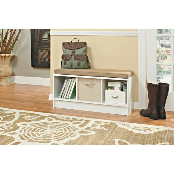 ClosetMaid 3-Cube Entryway Storage Bench - White 3