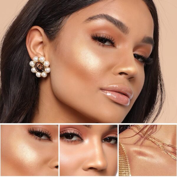 Contour Stick with Cushion Applicator - Liquid Contour Wand - Cream Contour Smooth - Lightweight Liquid Bronzer for Face (02#Fair/Medium) 3