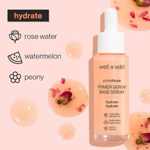 Wet n Wild Prime Focus Primer Serum for Face - Hydrating for Dry Skin, Makeup Primer Serum
