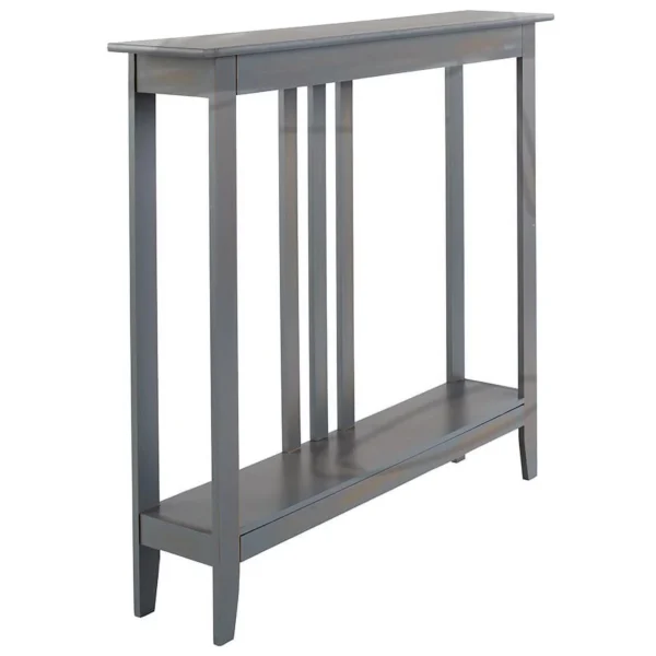 Slim Gray Accent Tables for Space-Saving 1