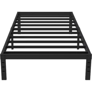 Eavesince 14 inches Twin XL Size Metal Bed Frame - No Box Spring Needed Twin XL Platform Metal Bed Frame for Adults