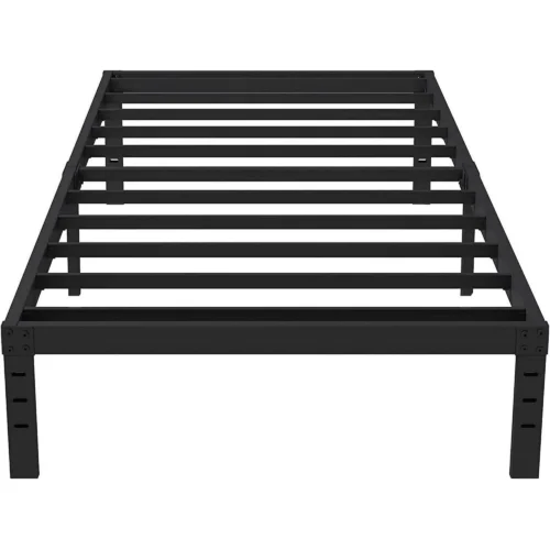 Eavesince 14 inches Twin XL Size Metal Bed Frame - No Box Spring Needed Twin XL Platform Metal Bed Frame for Adults