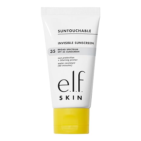 e.l.f. SKIN Suntouchable Invisible SPF 35 | Lightweight, Gel-based Sunscreen | Smooth Complexion | Doubles as Makeup Primer | Vegan & Cruelty-Free | Packaging May Vary