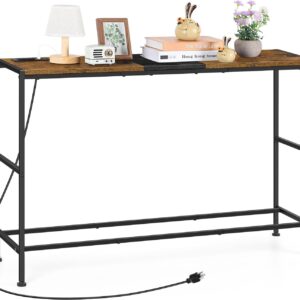 FABATO 41.7'' Lift Top Coffee Table with 2 Storage Drawers - Hidden Compartment - Open Storage Shelf for Living Room - Rustic Brown Finish