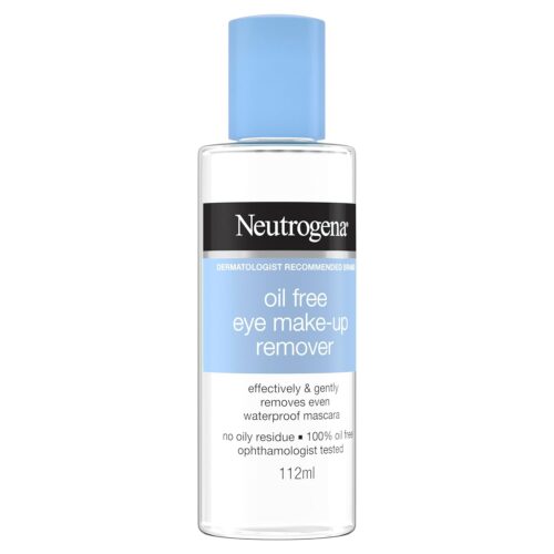 Neutrogena Oil-Free Liquid Eye Makeup Remover - Residue-Free, Non-Greasy, Gentle & Skin-Soothing Makeup Remover Solution with Aloe & Cucumber Extract - 3.8 fl. oz