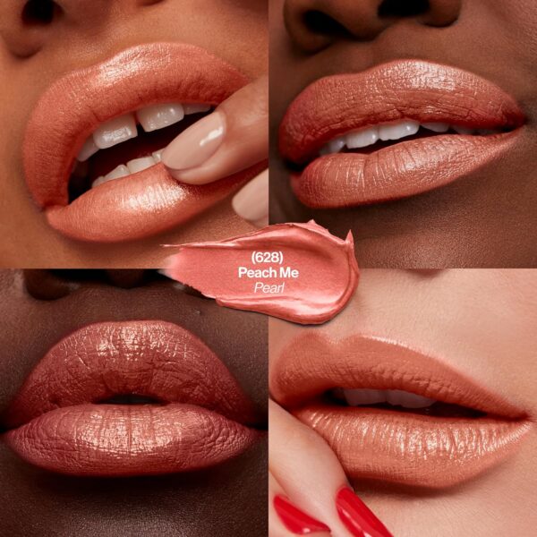 REVLON Super Lustrous Lipstick - High Impact Lipcolor with Moisturizing Creamy Formula - Infused with Vitamin E and Avocado Oil - Reds & Corals - Shade: Peach Me (628) - 0.15 oz 3