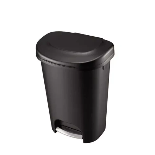 1 black foot pedal trash can 13 gallon garbage bin waste basket