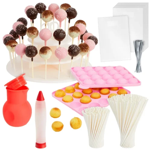 1 Cake Pop Maker Kit with Molds, Decorating Tools and 3-Tiered Stand