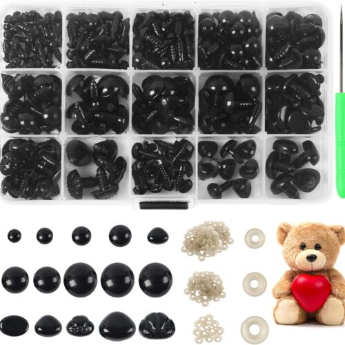 1 566PCS Safety Eyes and Noses for Amigurumi,