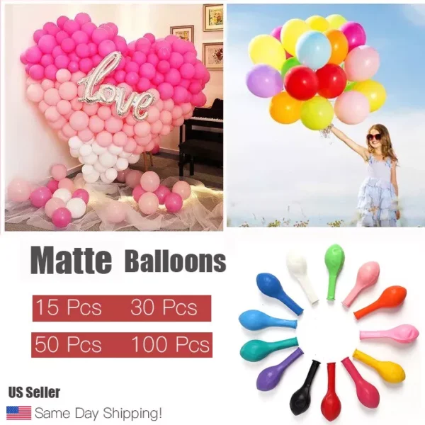 Colorful Matte Latex Balloon Wedding Happy Birthday Bachelorette Party