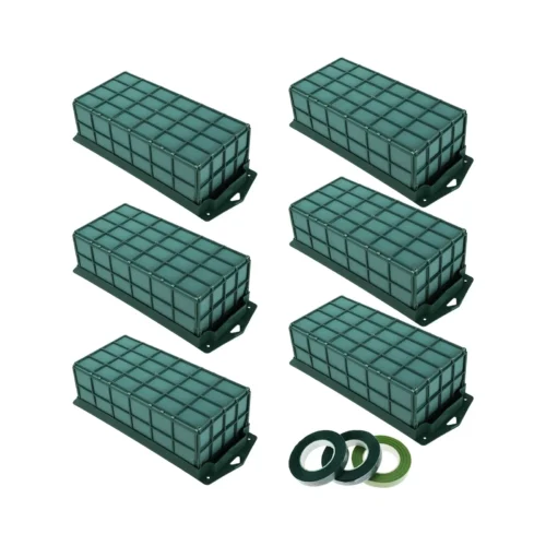 1 Patioer Floral Foam Cage, 6 Pack Flower Cage Holder with Floral Foam for Fres...